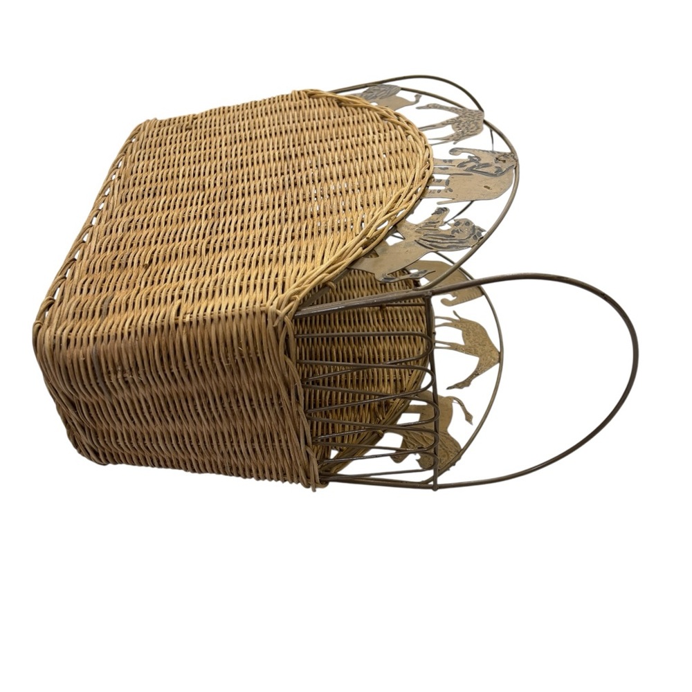 Vintage Wicker Safari Magazine Rack - Picture 4 of 16
